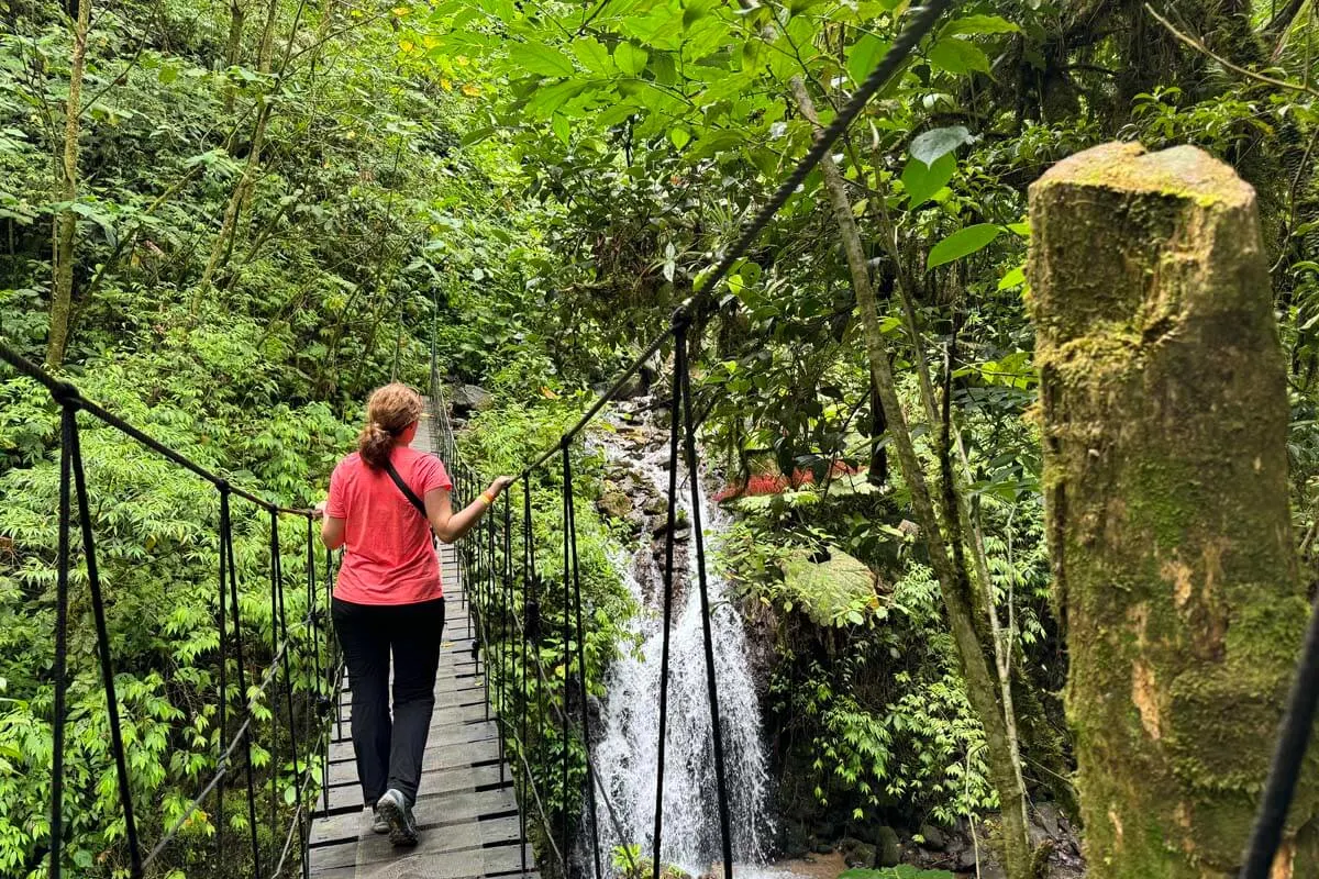 Hiking at El Tigre Waterfalls - top places in Monteverde Costa Rica