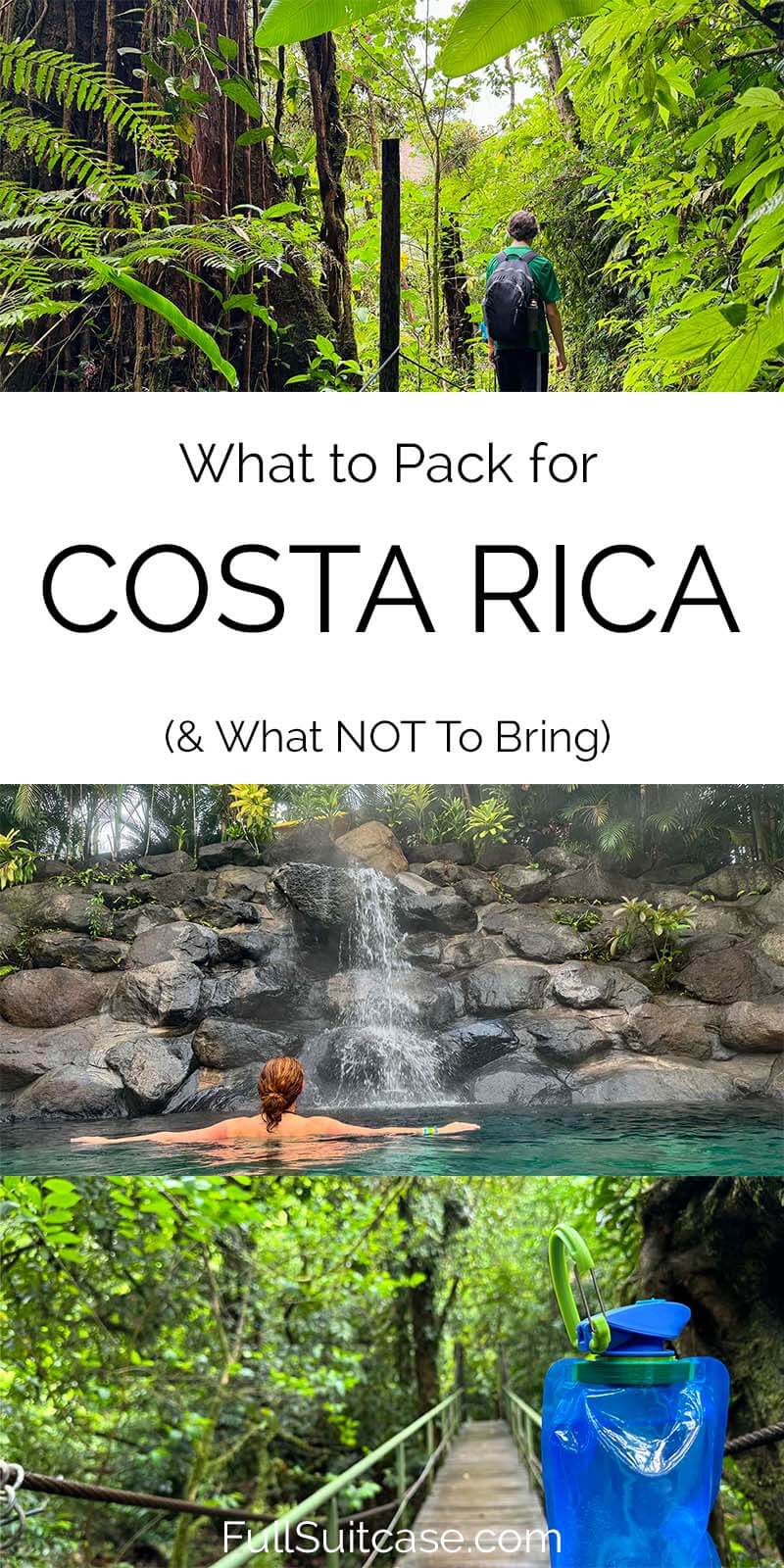 What to pack for a trip to Costa Rica