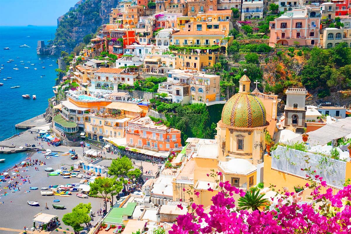 Positano - a beautiful fairytale town on Amalfi Coast in Italy