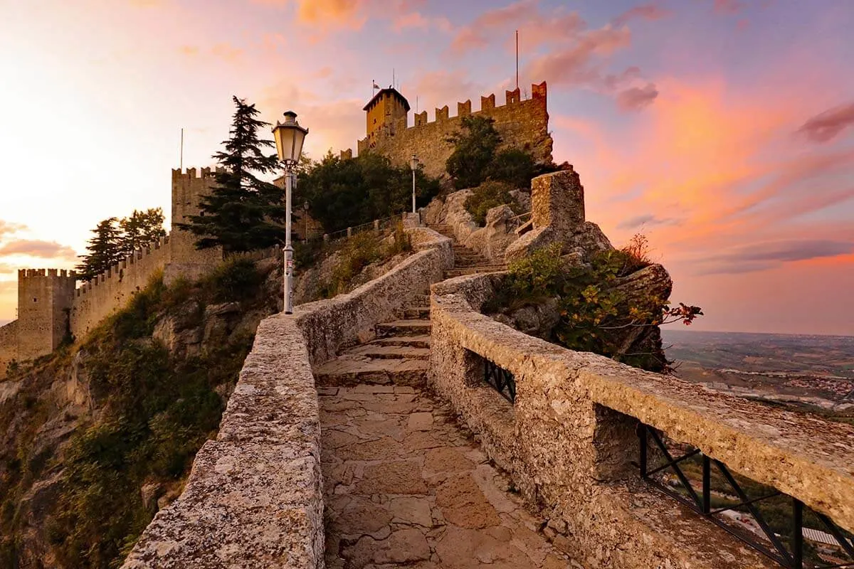 San Marino fairytale castle