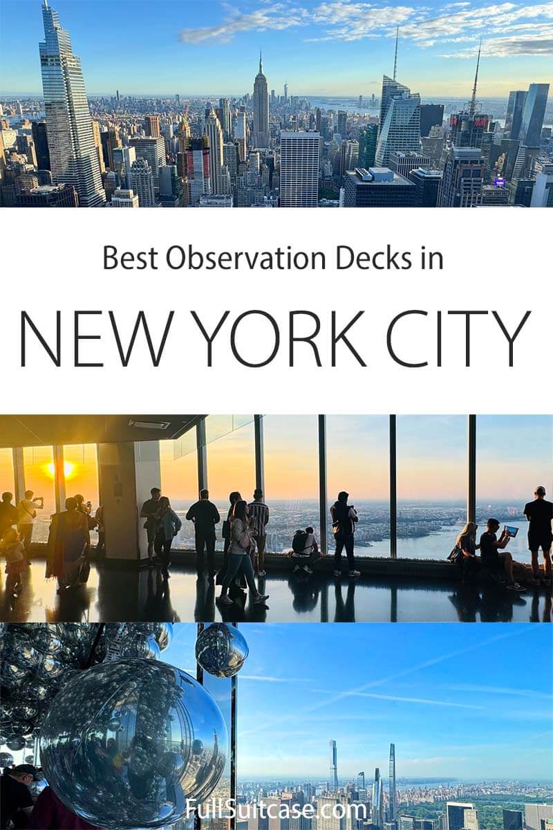 Best observation decks in Manhattan, New York City, USA