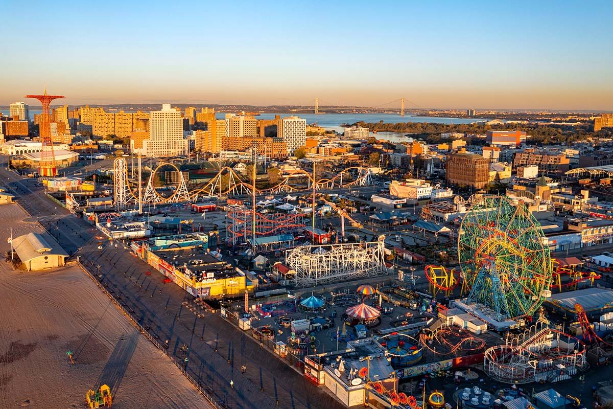 Coney Island aerial view - one week in New York