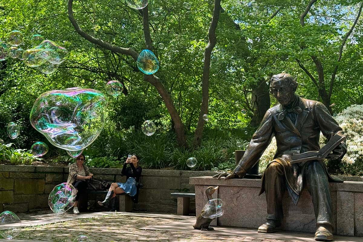 Hans Christian Andersen statue at Central Park in New York