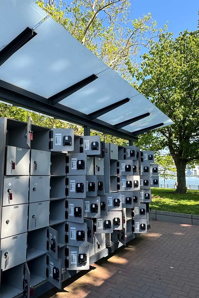 Lockers at the Statue of Liberty Monument
