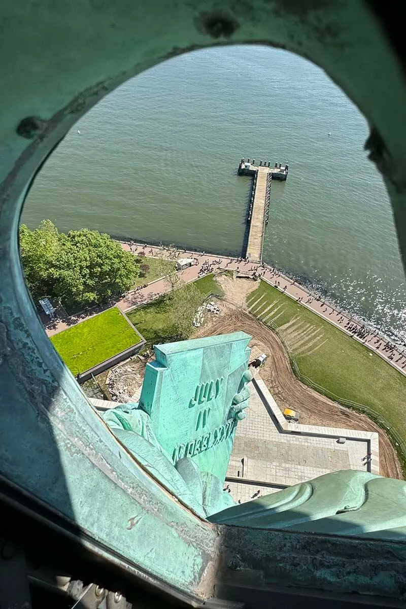 View from the Statue of Liberty Crown