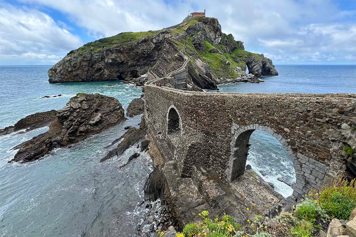 Gaztelugatxe island and stone bridge leading to it - Basque Country, Spain