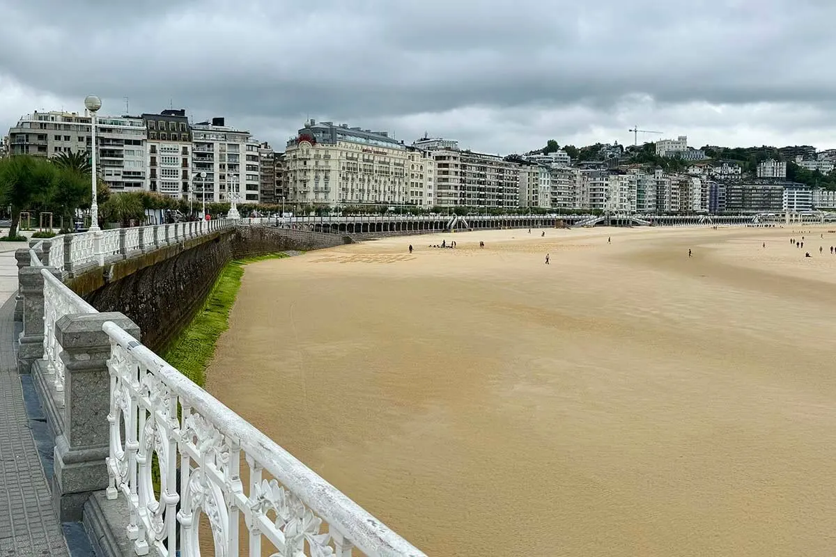 San Sebastian Beach of La Concha (Donostia, Basque Country Spain)