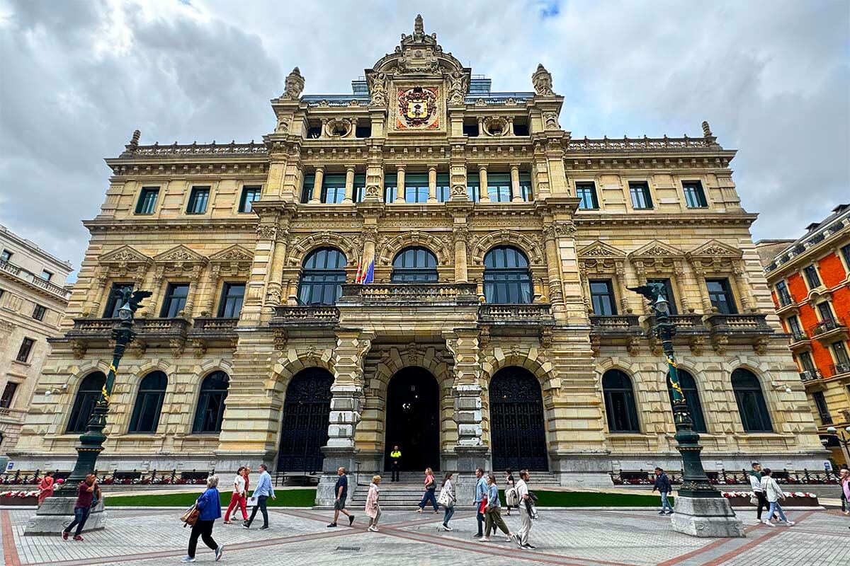 Biscay Council Hall (Bizkaiko Foru Aldundia) on Gran Via in Bilbao