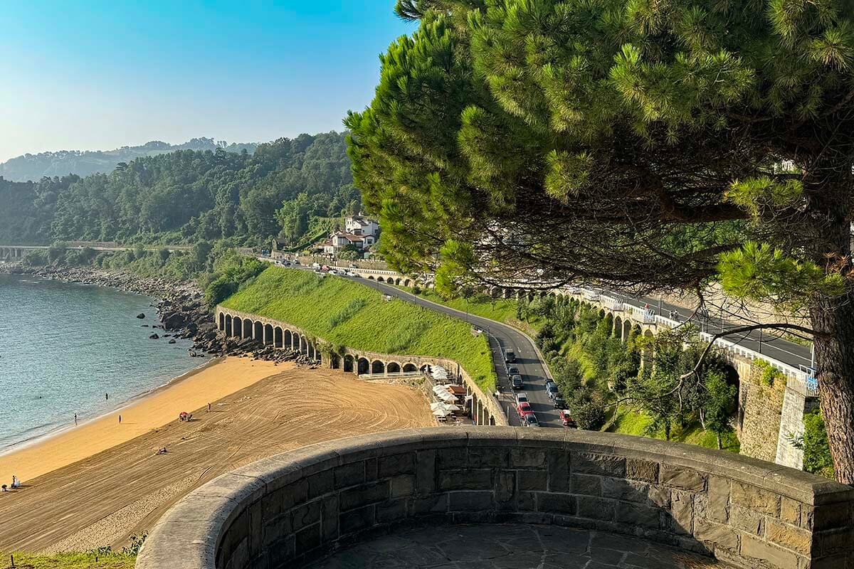 Playa de Malkorbe beach in Getaria Spain