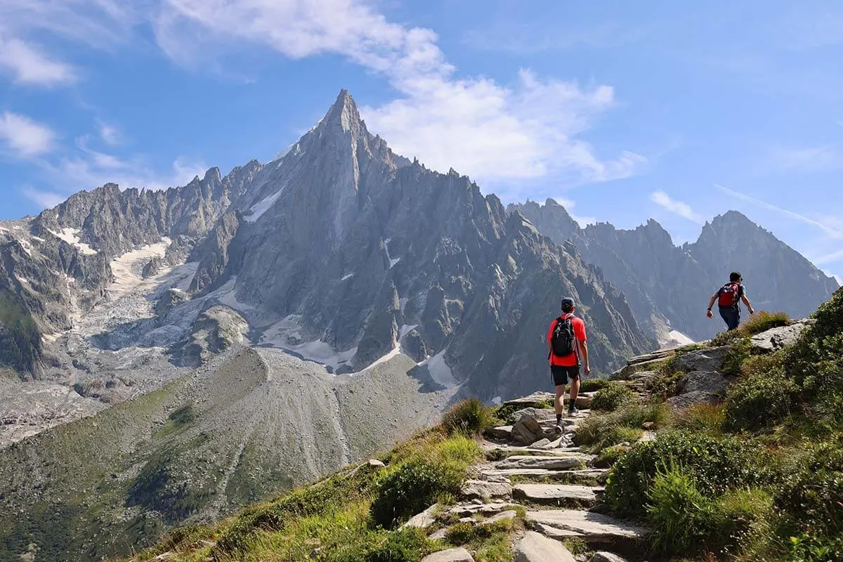 Hiking to Signal Forbes from Mer de Glace in Chamonix