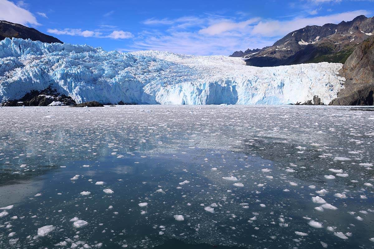 Aialik Glacier at Kenai Fjords National Park near Seward Alaska