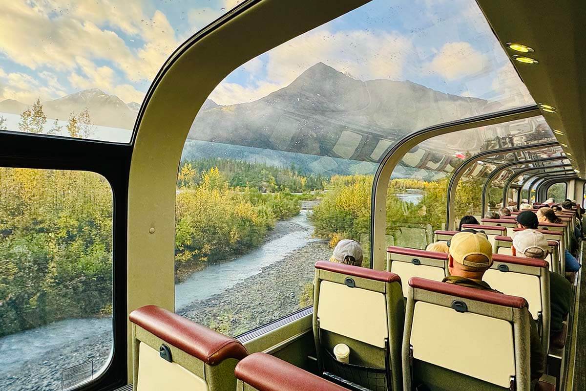 Alaska Railroad scenic train ride between Anchorage and Seward