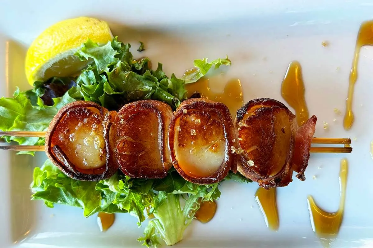 Alaskan Scallops at Land's End Restaurant in Homer