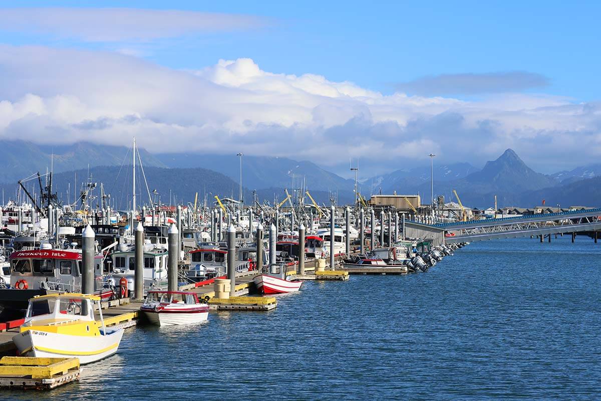 Boats on Homer Harbor in Alaska