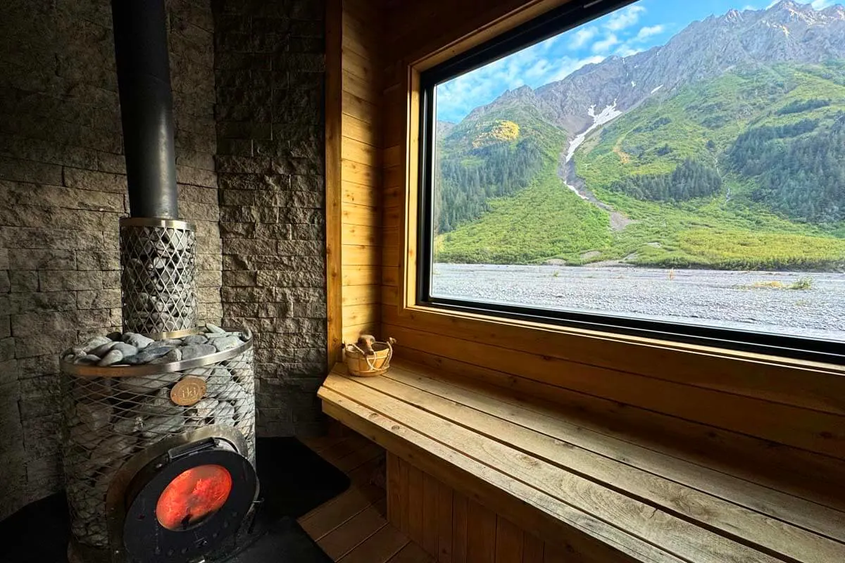 Sauna with a view - unique things to do in Seward Alaska