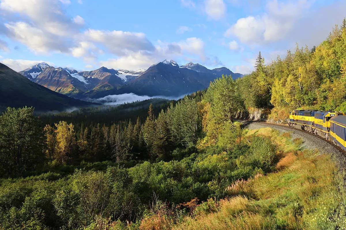 Scenic train ride to Seward Alaska