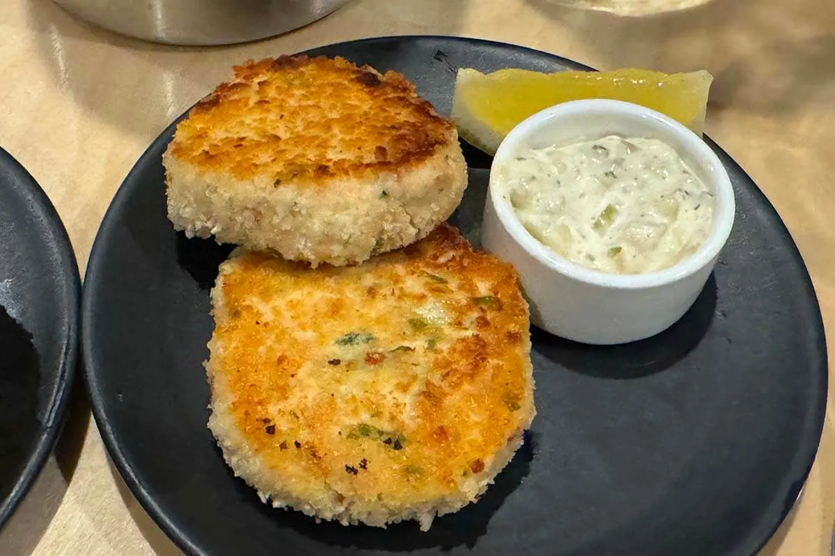 Smoky fish cakes at The Cookery restaurant in Seward AK