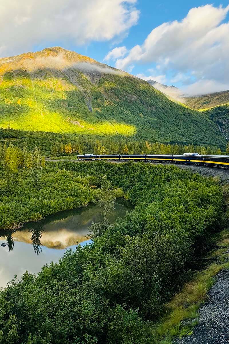 Alaska Railroad scenic ride to Seward in September