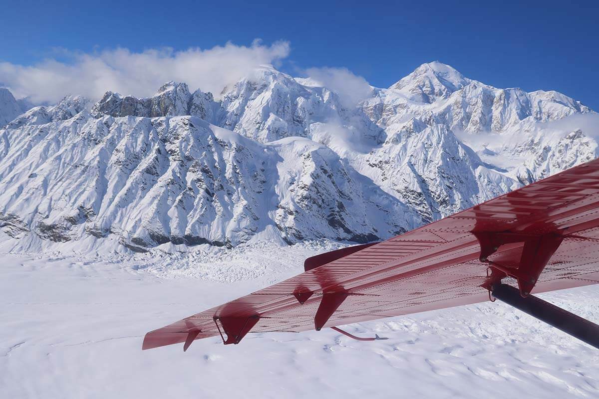 Alaska Range mountain scenery from Denali flightseeing tour