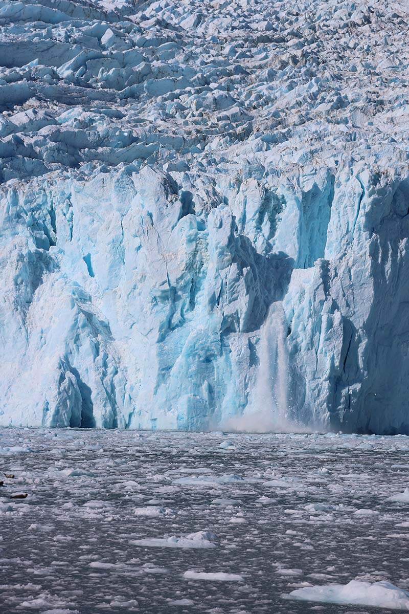 Calving glacier Aialik in Kenai Fjords National Park Alaska