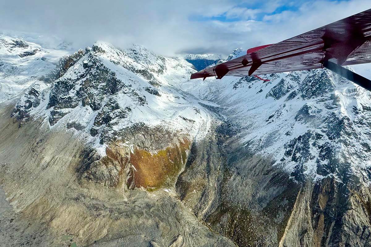 Denali National Park aerial view from a flightseeing tour