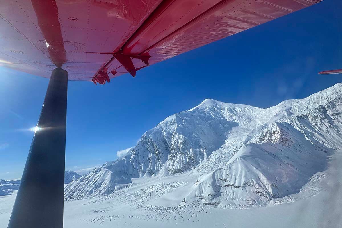 Denali aerial view from the flightseeing tour