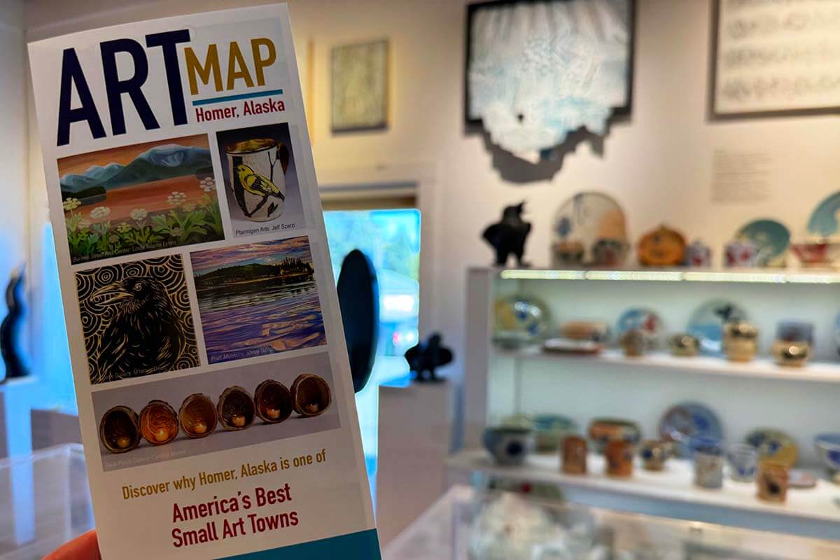 Homer art map at a local gallery - Homer Alaska