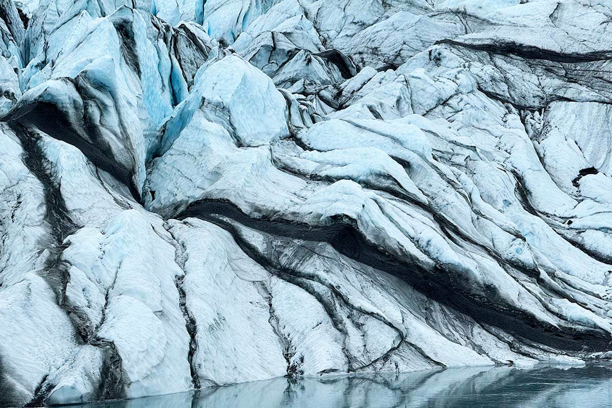 Ice formations at Matanuska Glacier in Alaska