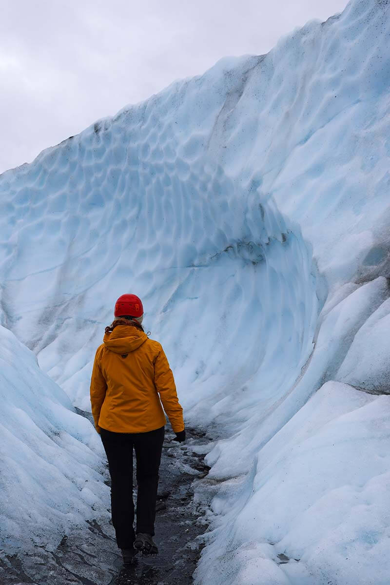 Ice wall at Matanuska Glacier in Alaska