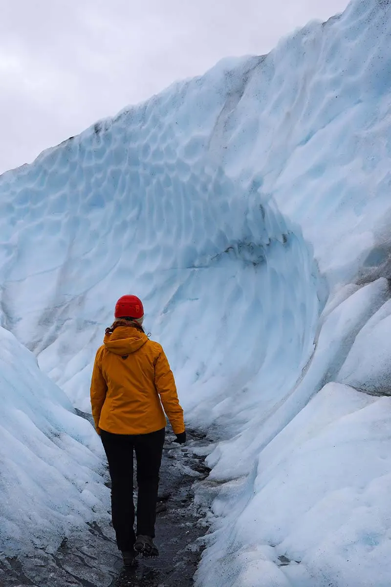 Ice wall at Matanuska Glacier in Alaska