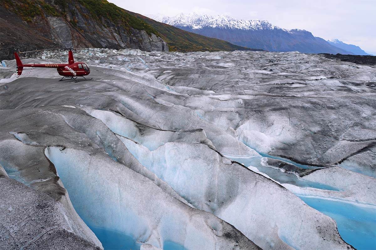 Knik Glacier helicopter tour in Alaska