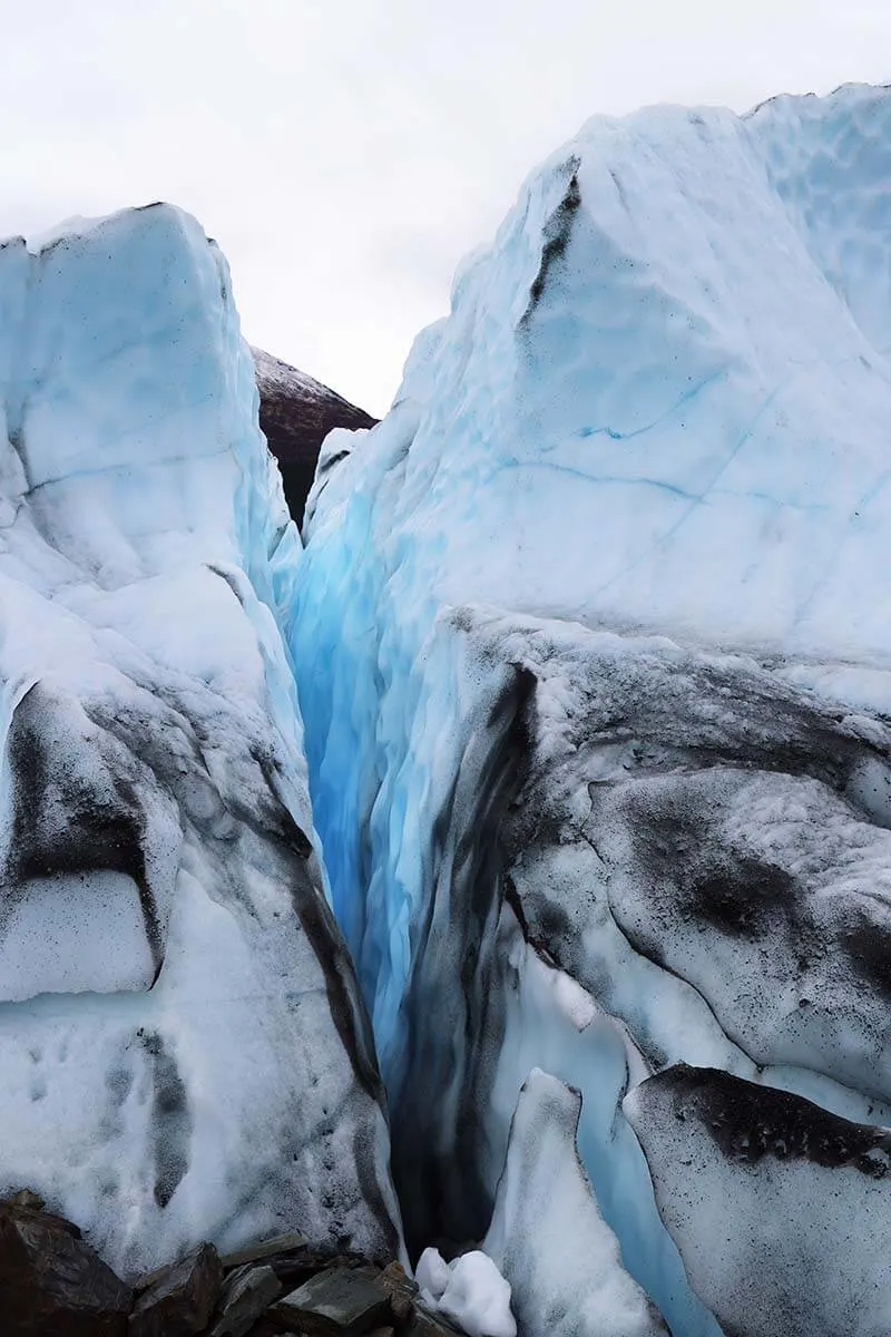 Matanuska Glacier crevasses and ice formations