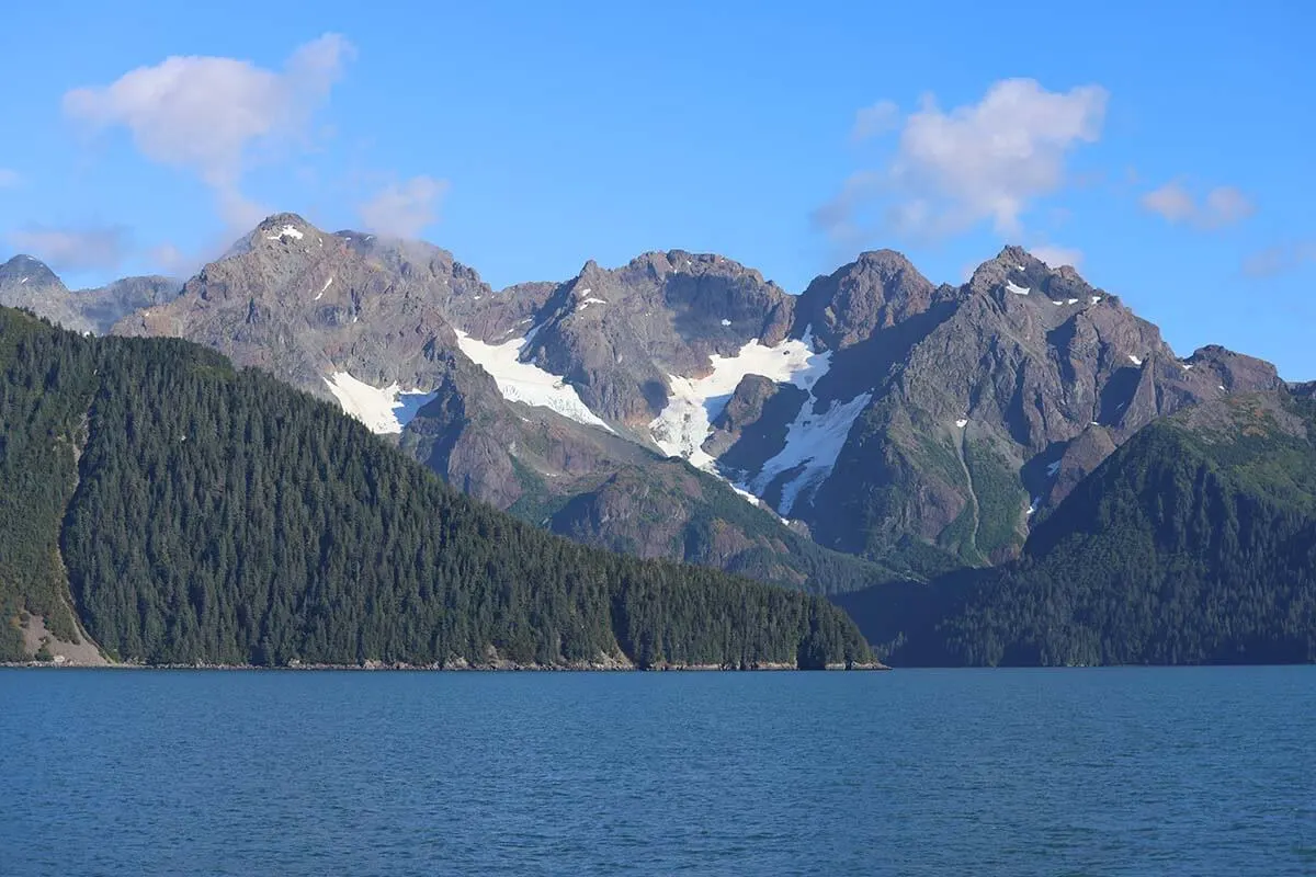 Mountain scenery of Kenai Fjords National Park in Alaska