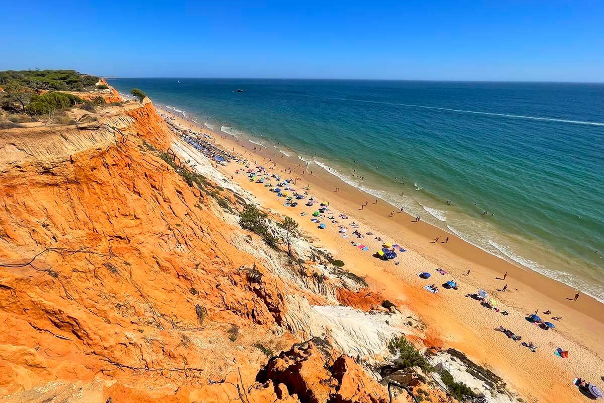 Praia da Falésia aerial view