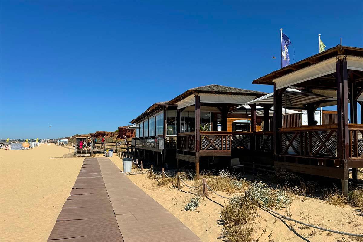 Praia da Rocha Baixinha Nascente, the east end of Falesia Beach near Vilamoura