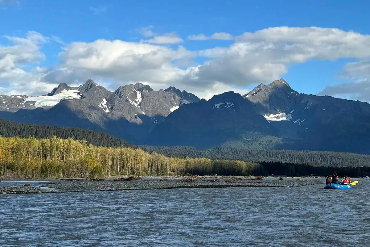 Rafting on Resurrection River near Seward Alaska