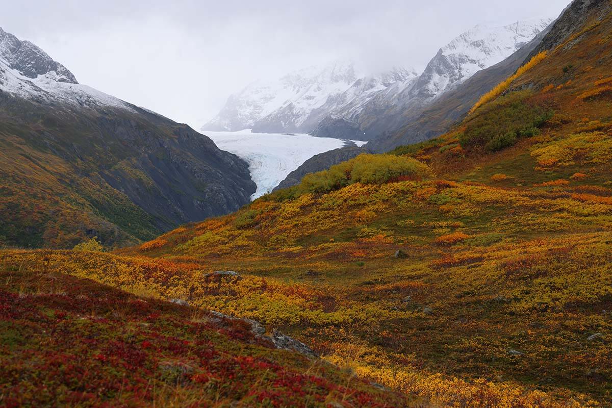 Scenery on the Grand Knik Glacier helicopter tour in Alaska