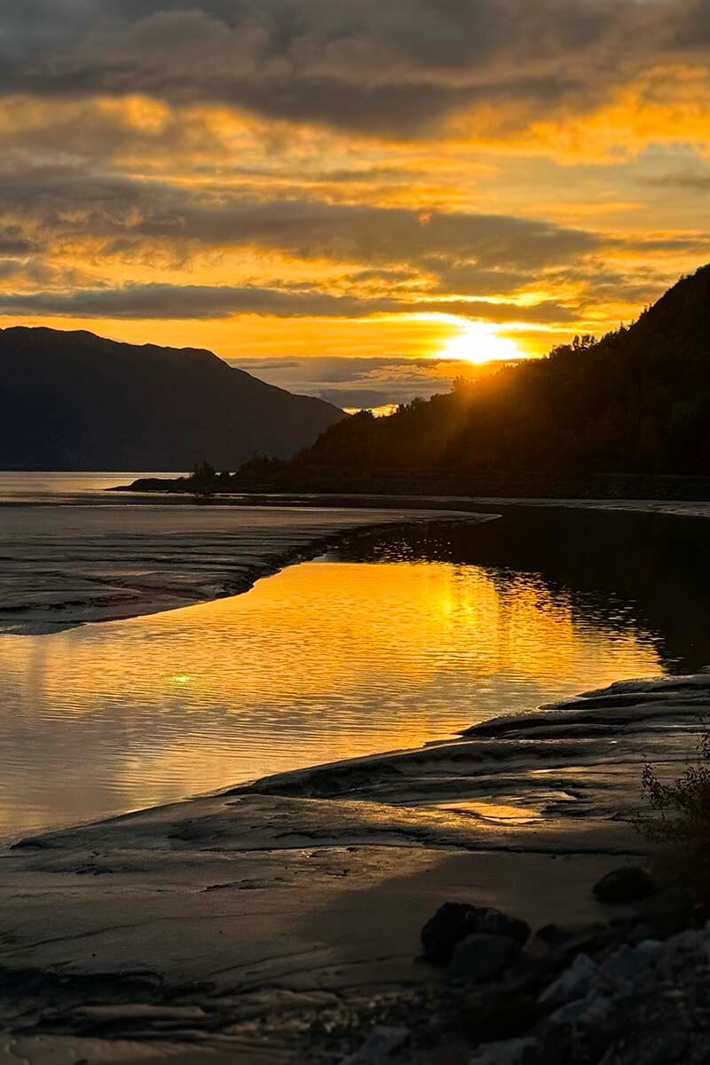 Turnagain Arm sunset - Alaska in September