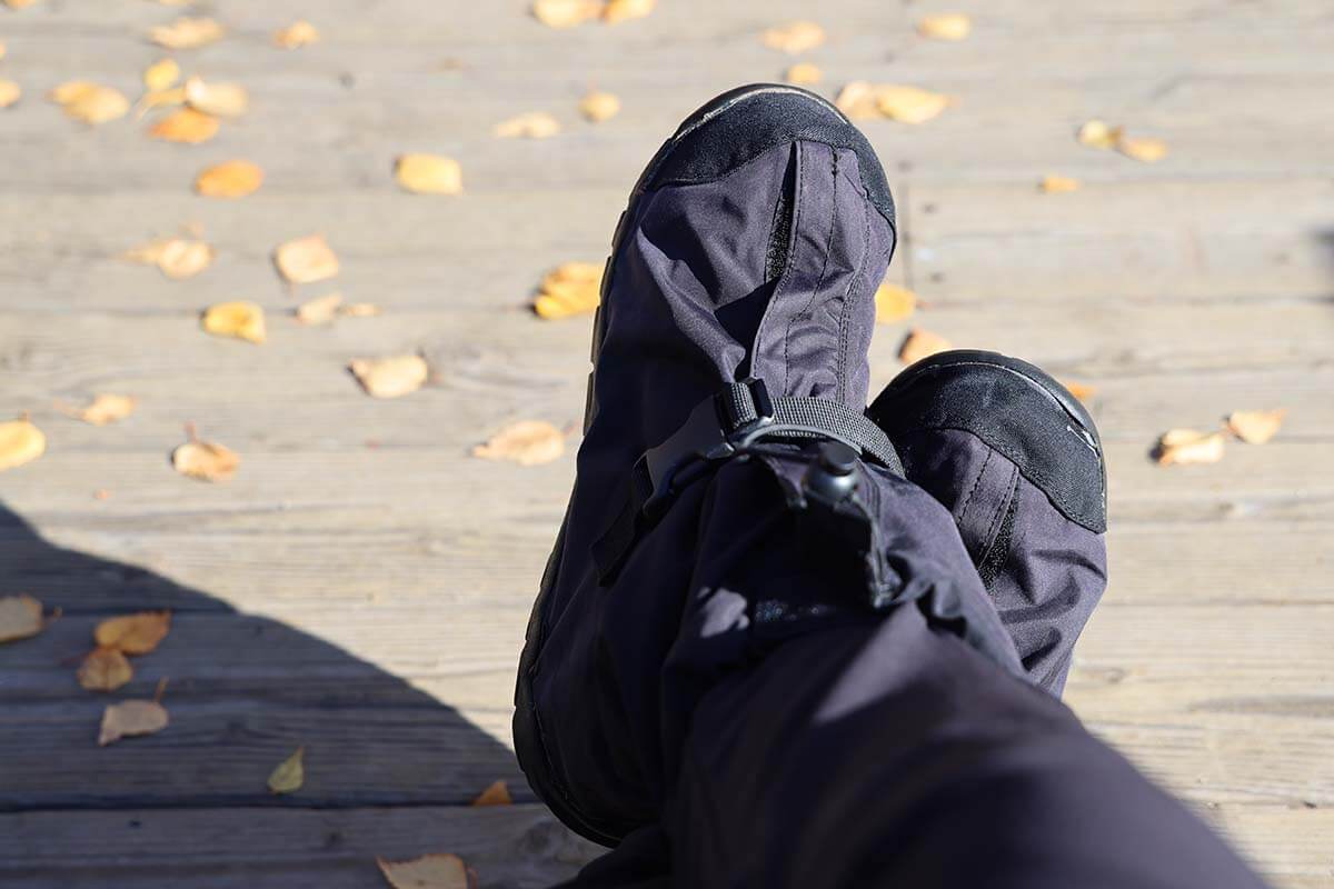 Waterproof overboots provided on Denali glacier landing tours