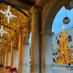 Venice in December - Christmas tree and festive lights at St Mark's Square and Doge's Palace