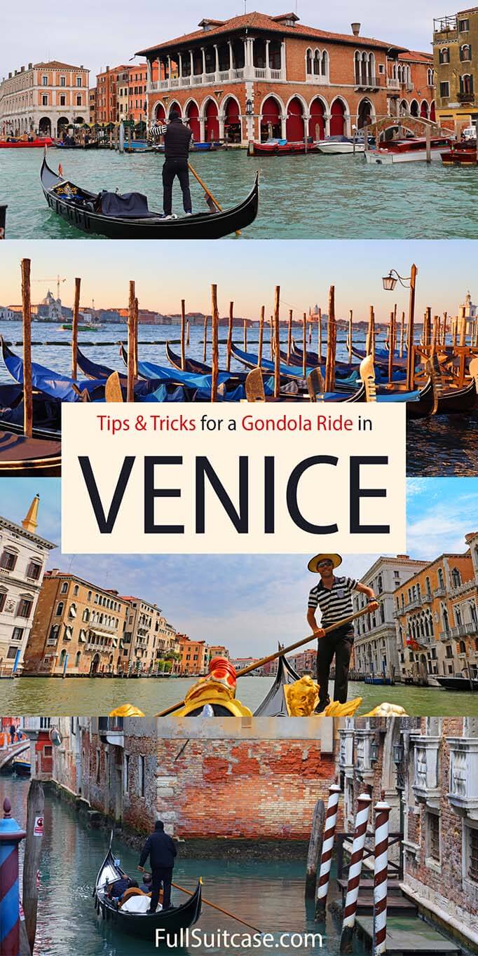 Tips and tricks for a gondola ride in Venice Italy