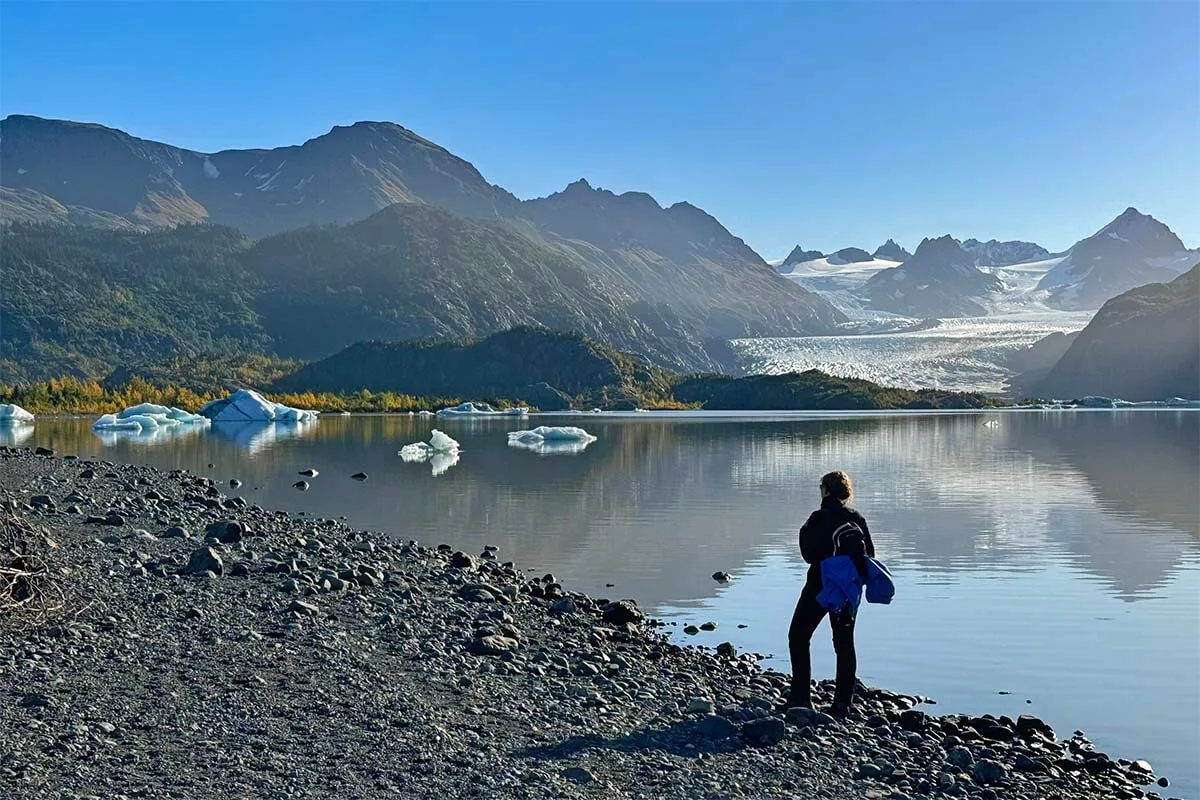 Grewingk Glacier Lake in Kachemak Bay State Park Homer Alaska