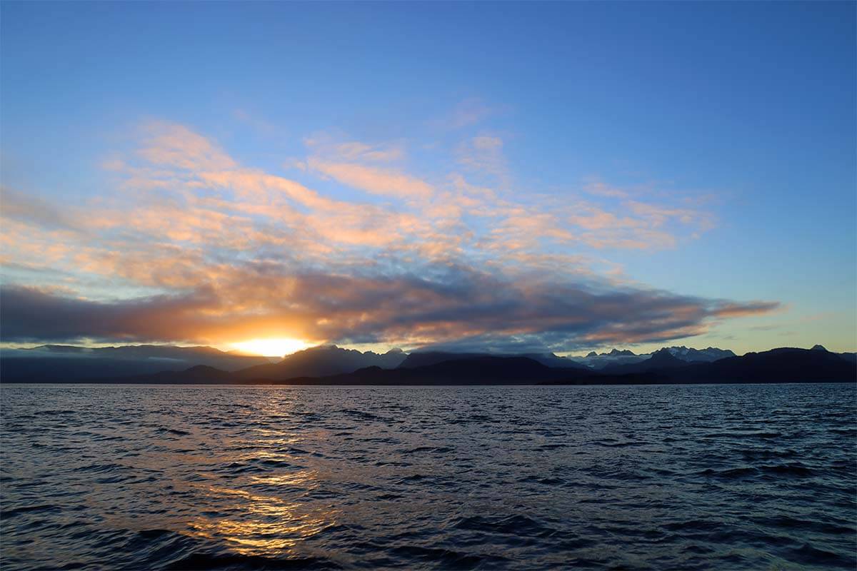 Sunrise at Kachemak Bay in Alaska