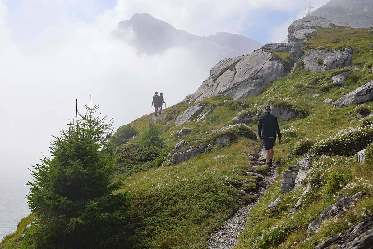 Daubensee loop hike in Leukerbad Switzerland