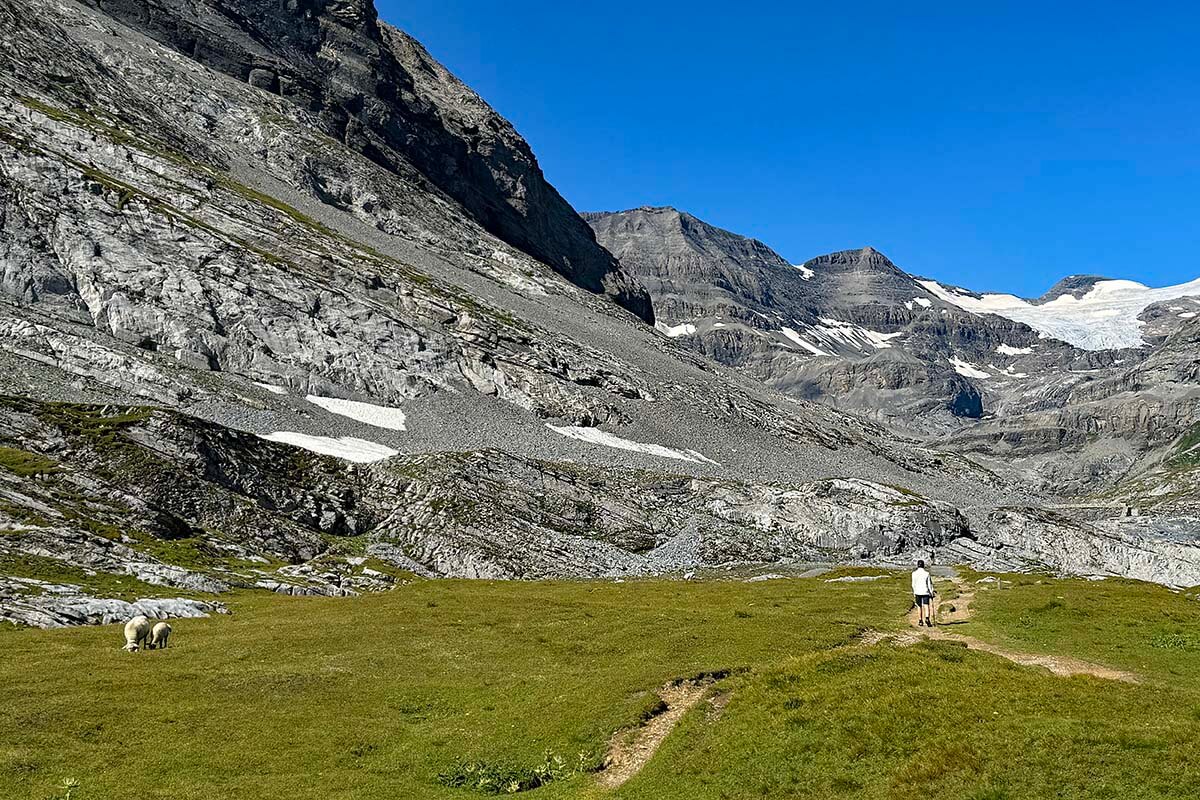 Lambs Hut hiking trail in Leukerbad Switzerland