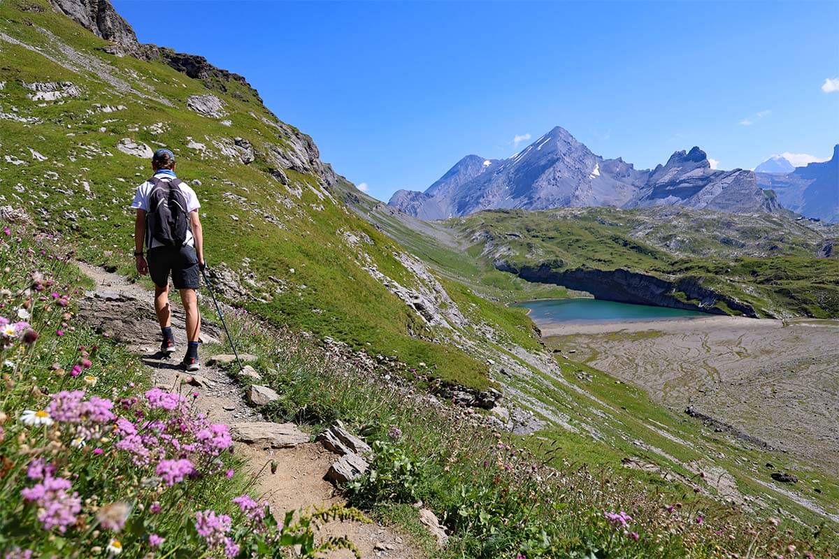 Lammerenhutte hike from Gemmi Pass in Leukerbad Switzerland