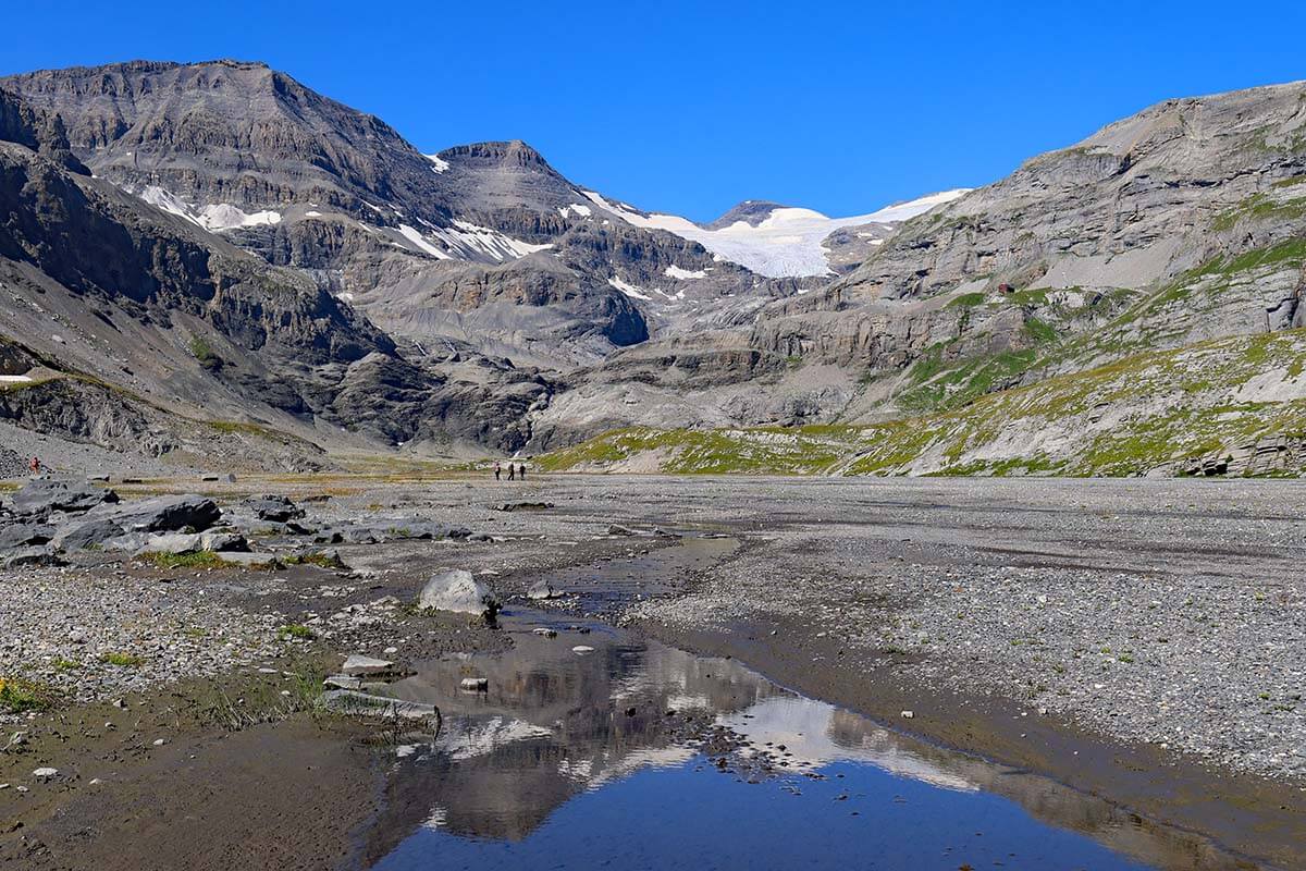 Mountain scenery on the Gemmi Pass hike to Lambs Hut - Leukerbad Switzerland