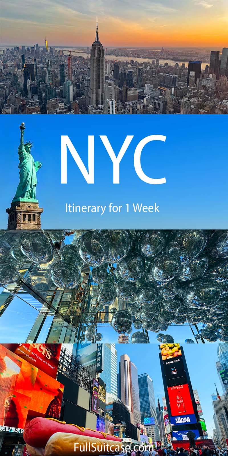 New York City itinerary for a week