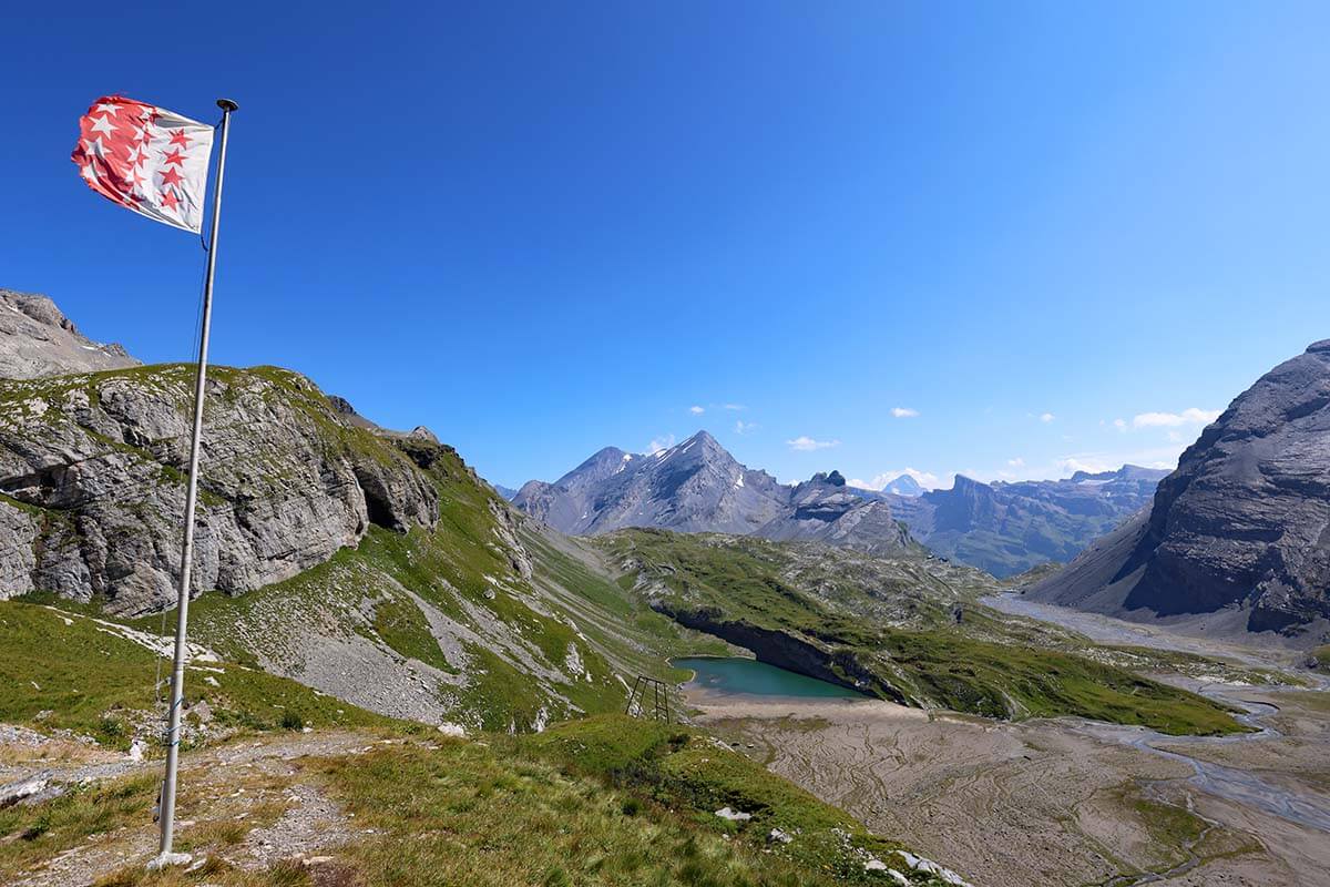 Swiss mountains view from Lammerenhutte