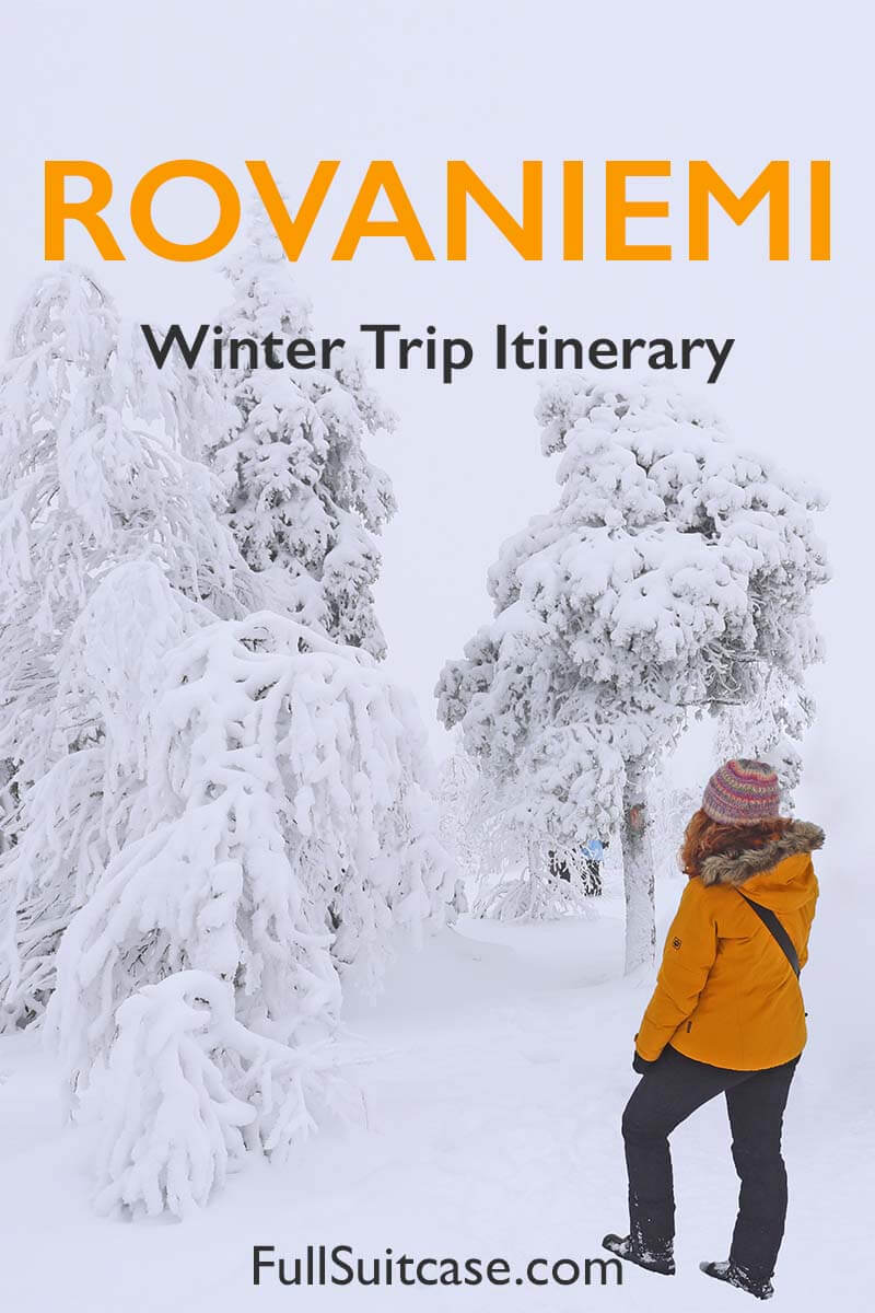 Rovaniemi winter trip itinerary